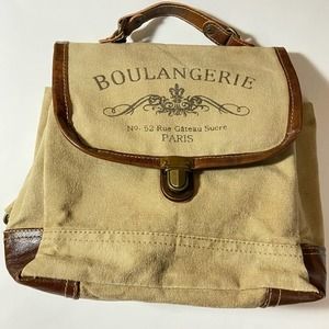 Boulangerie Canvas backpack / mini Tote Travel Womens Purse